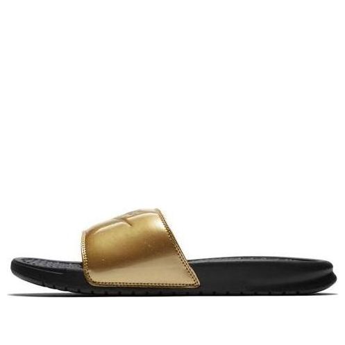(WMNS) Nike Benassi Slides 'Metallic Gold' 618919-022