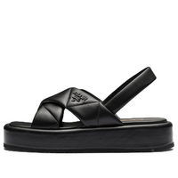 (WMNS) PRADA Quilted Leather Slingback Sandals 'Black' 1XZ749_038_F0002_F_035