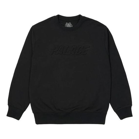 PALACE Bossy Crew Black Alphabet Logo Round Neck Unisex P20CW001