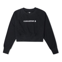 (WMNS) Converse Strip Wordmark Crew Asia Sizing 'Black' 10024731-001