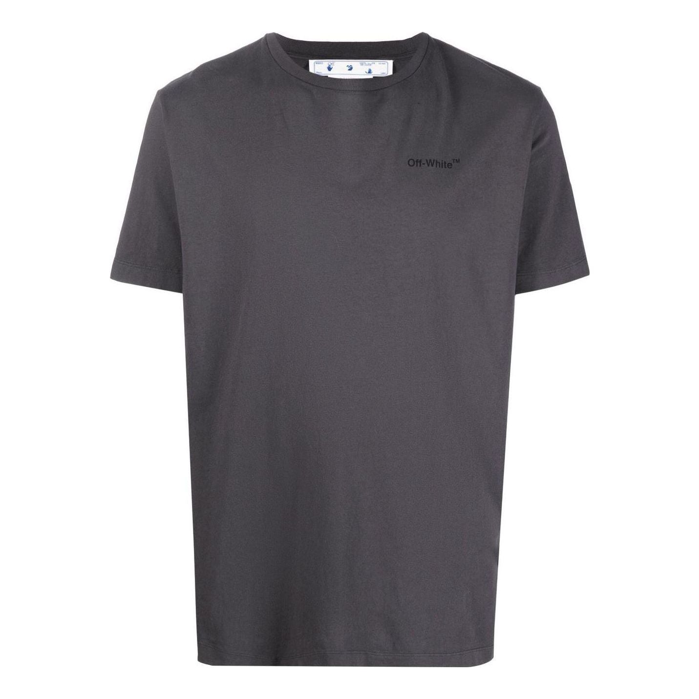 Off-White SS22 Back Logo Printing Round Neck Short Sleeve Version Gray OMAA027S22JER0021010