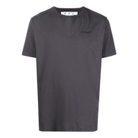 Off-White SS22 Back Logo Printing Round Neck Short Sleeve Version Gray OMAA027S22JER0021010