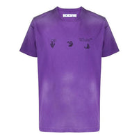 Off-White Logo Short Sleeve Purple OMAA027F20FAB0013710