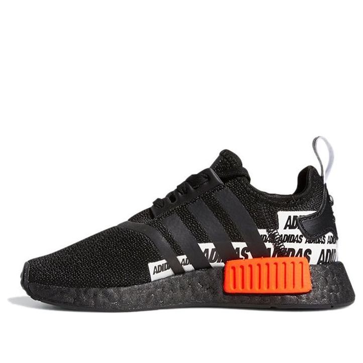 (GS) adidas NMD_R1 J 'Wordmark Heel Stripe - Black Solar Red' GX2554