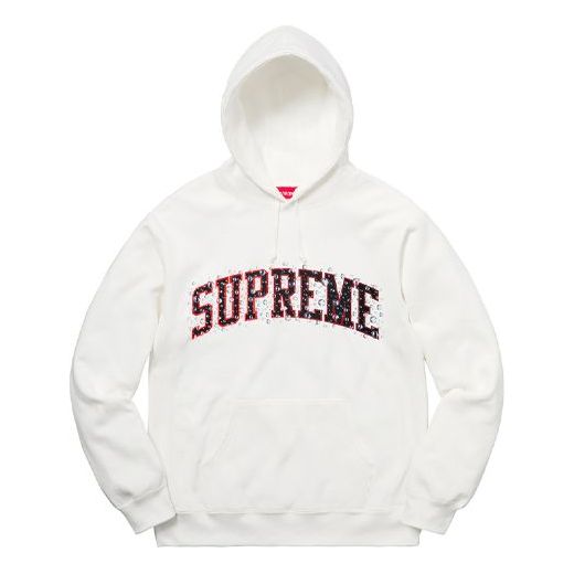 Supreme FW18 Water Arc Hooded Sweatshirt White logo SUP-FW18-202