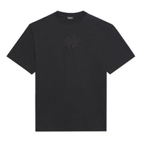 Men's Balenciaga SS21 Logo Printing Loose Round Neck Short Sleeve Black 641675TKV711069