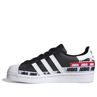 (GS) adidas Superstar J 'Wordmark Heel Stripe - Core Black' FX5872