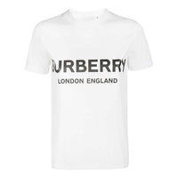 Burberry Letter Logo Round Collar Female White 80088941