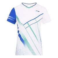 Li-Ning Badminton Series Quick Dry Training tournament Short Sleeve White AAYS072-1