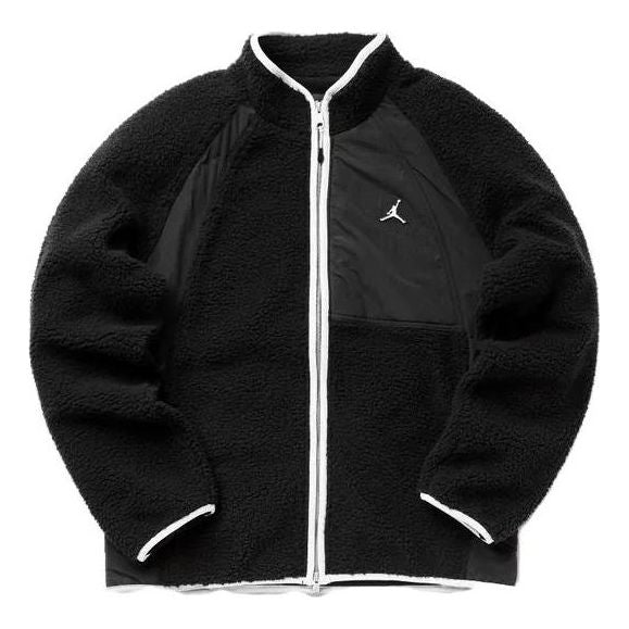 Air Jordan Essentials Full-Zip Winter Fleece Jacket 'Black White' DV1583-010