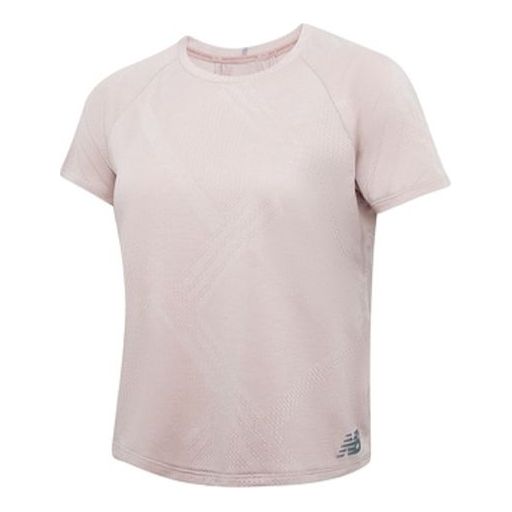 (WMNS) New Balance Sports Running Round Neck Short Sleeve Pink AWT03261-PI