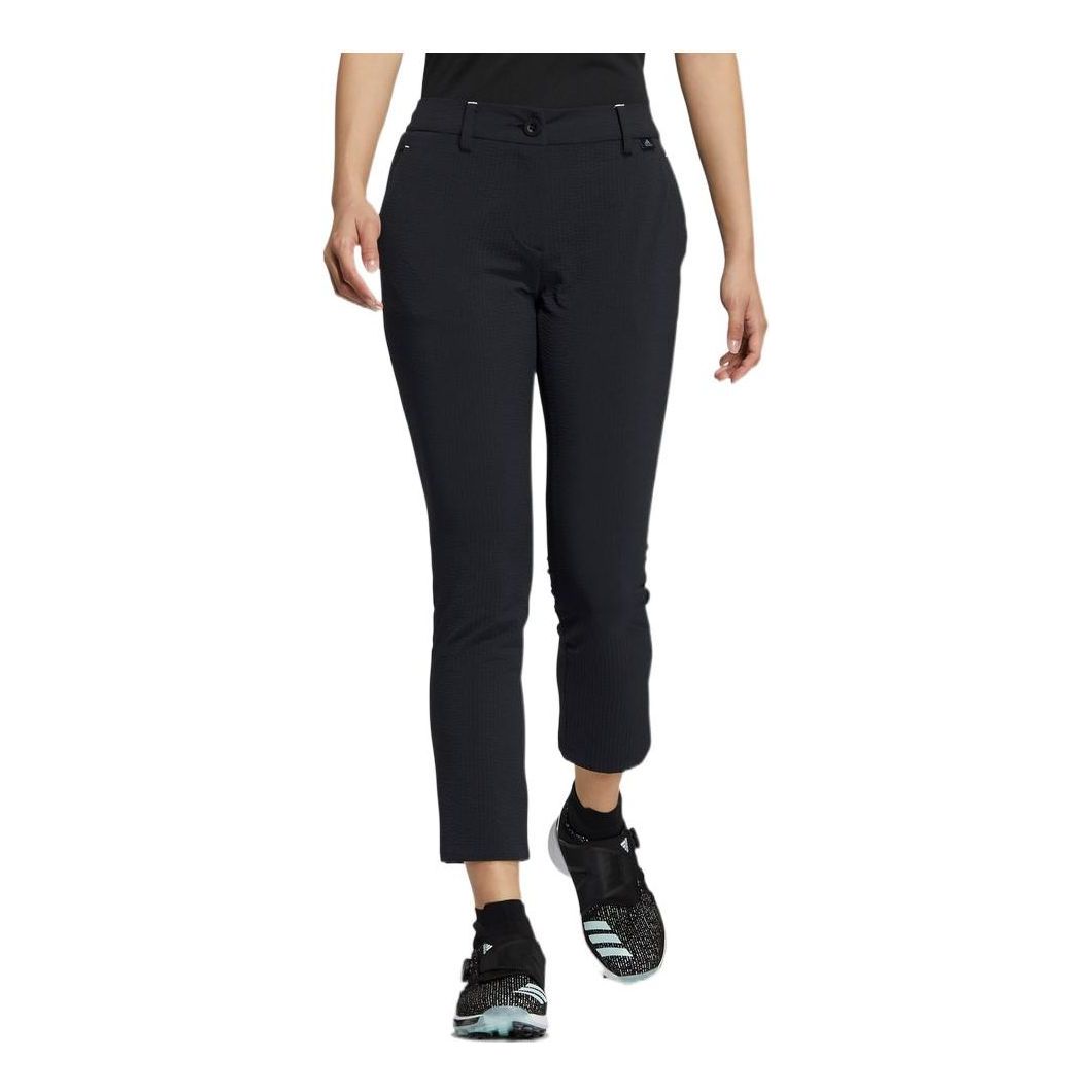 (WMNS) adidas AEROREADY Seersucker Ankle Pants Asia Sizing 'Black' HA3260