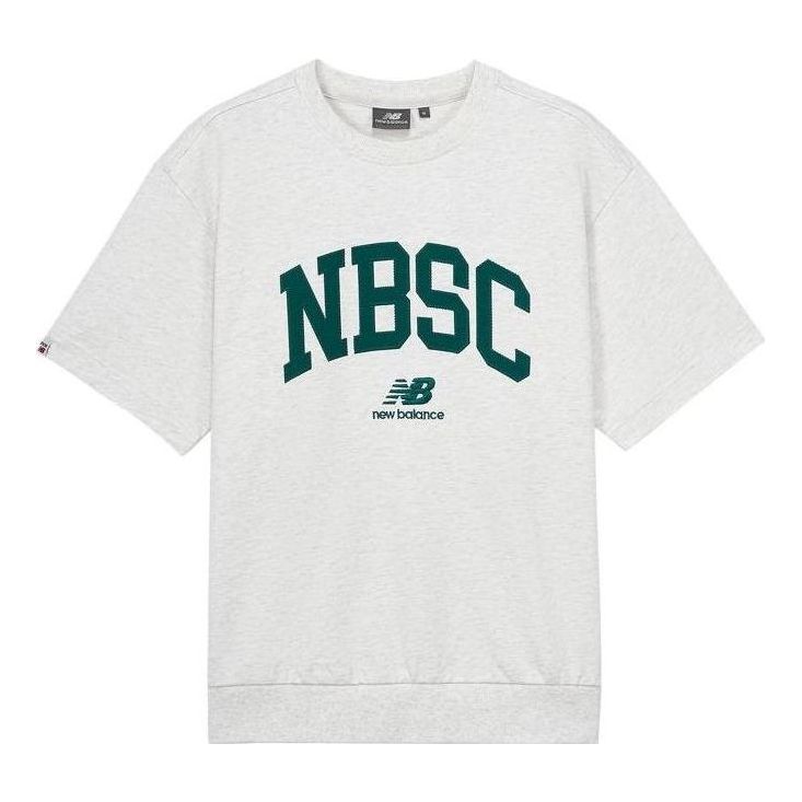 New Balance Logo T-Shirt Asia Sizing 'White Green' 5CD25353-OA