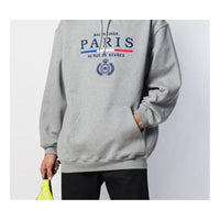 Men's Balenciaga Chest Logo Crown Gray 570811TGV681300