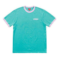 Supreme SS18 Piping Ringer Tee Teal Short Sleeve Unisex Blue SUP-SS18-0017