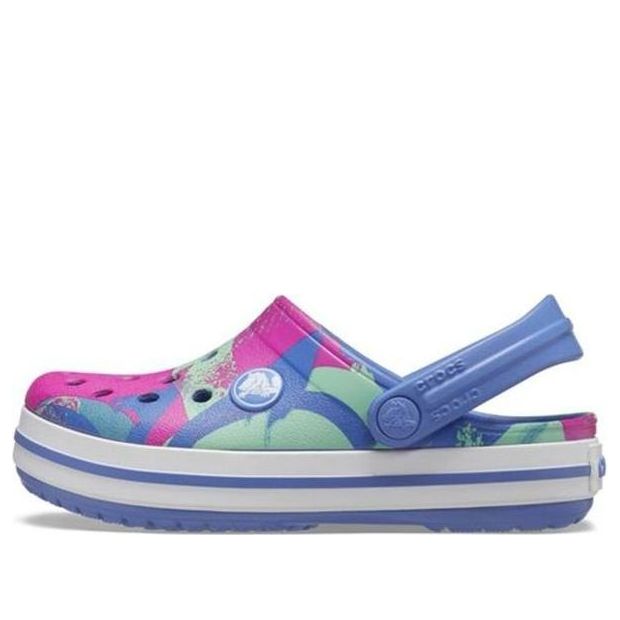 (GS) Crocs Crocband Graphic Clogs 'Blue Pink Green' 206607-434