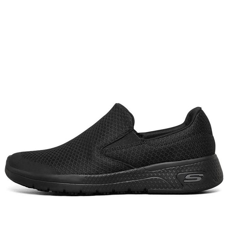 (WMNS) Skechers Marsing Slip-on Shoes Black 77275-BLK