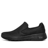 (WMNS) Skechers Marsing Slip-on Shoes Black 77275-BLK