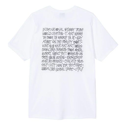 Stussy Say It Loud Logo Short Sleeve Unisex White 1904481-WHITE