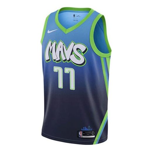 Nike NBA City limited SW Fan Edition 19-20 Season Mavericks 77 Doncic Basketball Vest Blue AV4633-462