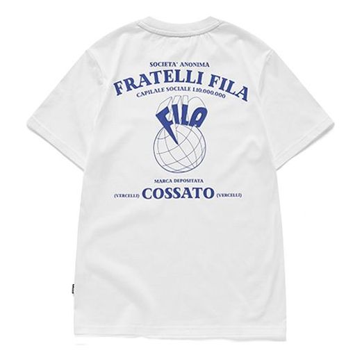 FILA FUSION Small logo Back Printing Short Sleeve White T11M933135F-WT