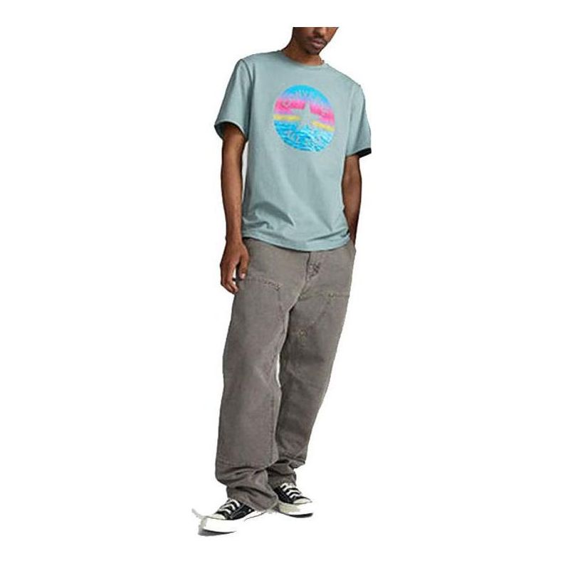 Converse LetAsia Sizing 's Grow Doodle T-Shirt 'Light Blue' 10024948-A04
