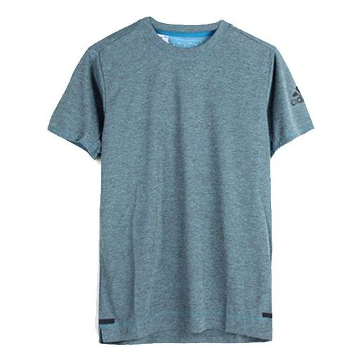 adidas Freelift Chill Running Training Sports Round Neck Short Sleeve Blue CE9524