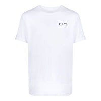 Off-White Logo Embroidered Short Sleeve White OMAA027F20FAB0020110