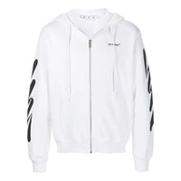Off-White Wave Diag Print Zip-Up Hoodie OMBE013S22FLE0040110