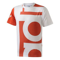adidas originals Bigaditee Casual Large Logo Printing Round Neck Pullover Breathable Short Sleeve Orange DY6652