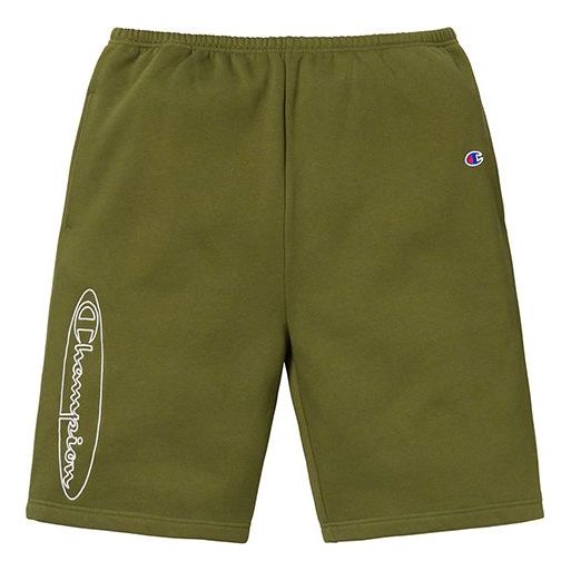 Supreme x Champion SS19 Outline Sweatshort Dark Olive SUP-SS19-10078