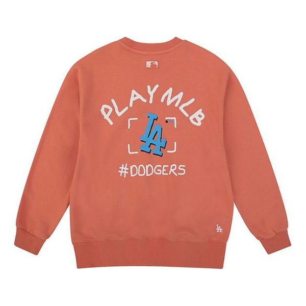 MLB Play Series Los Angeles Dodgers Long Sleeves Loose Graffiti Unisex Orange 31MT07011-07O