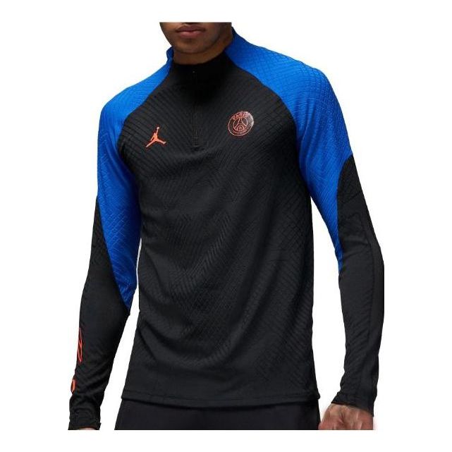 Air Jordan Solid Color Stand Collar Sports Long Sleeves T-Shirt Men's Black DN1249-011