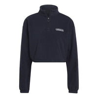 (WMNS) adidas Retro Luxury 1/4 Zip Cropped Sweater 'Dark Blue' HL0052
