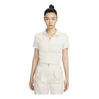 (WMNS) Nike Sportswear Essential Polo 'Light Orewood Brown' DV7885-104