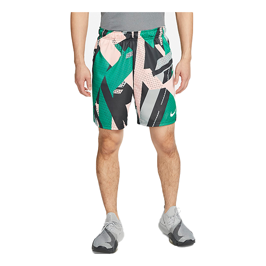 Men's Nike Knit Printing Training Shorts Bleach Coral DM6677-697