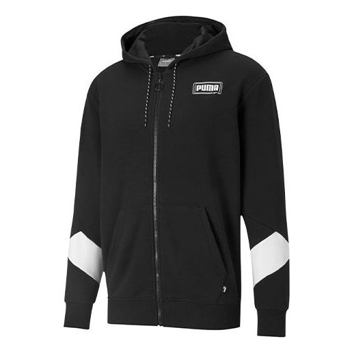 PUMA Rebel Full-Zip Hoodie 'Black White' 588859-01