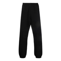 Men's Off-White SS22 Solid Color Arrow Pattern Printing Sports Pants/Trousers/Joggers Version Black OMCH029F21FLE00110101010