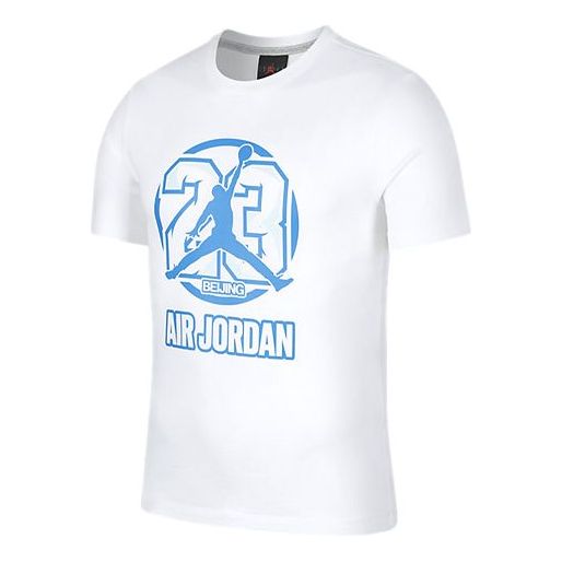 Air Jordan BEIJING City Pattern Printing Short Sleeve White CW8613-100