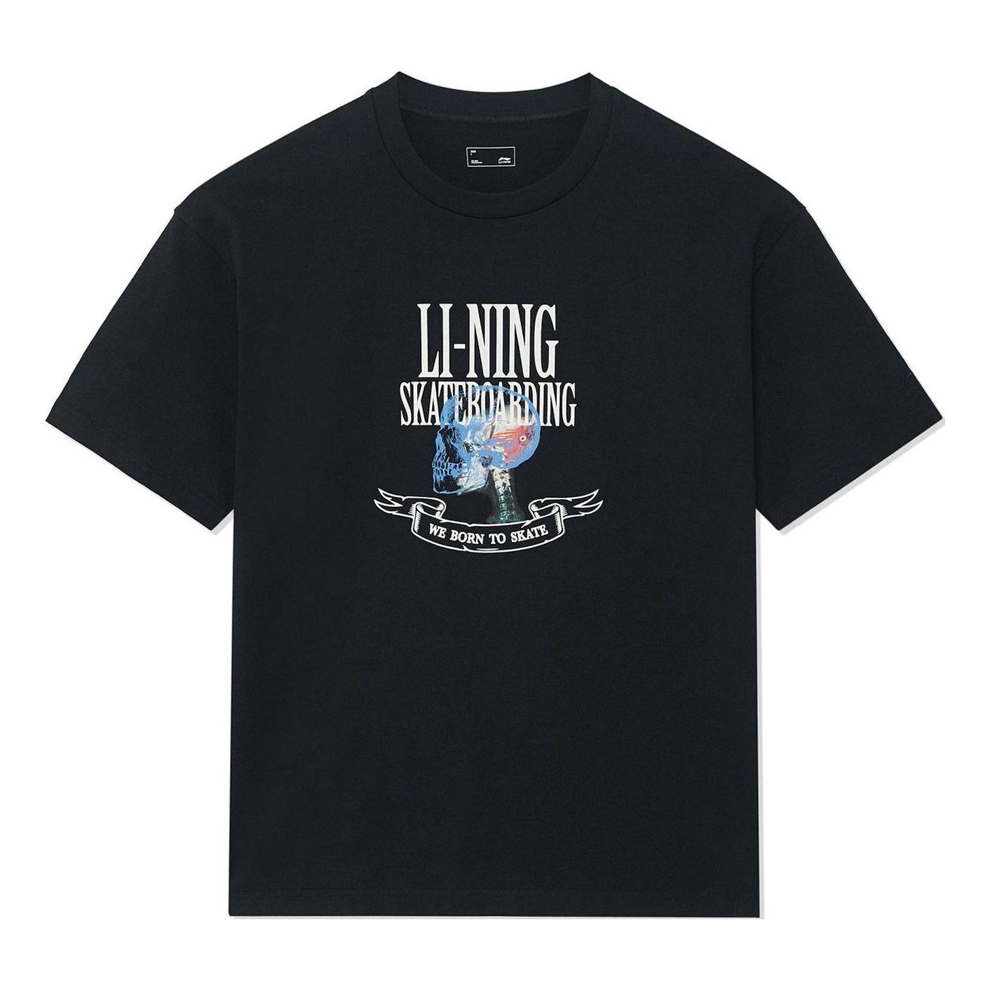 Li-Ning We Born To Skate Graphic T-shirt 'Black' AHSS869-4