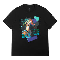Men's adidas James Harden Character Painting Alphabet Printing Basketball Sports Short Sleeve Black T-Shirt HE0469