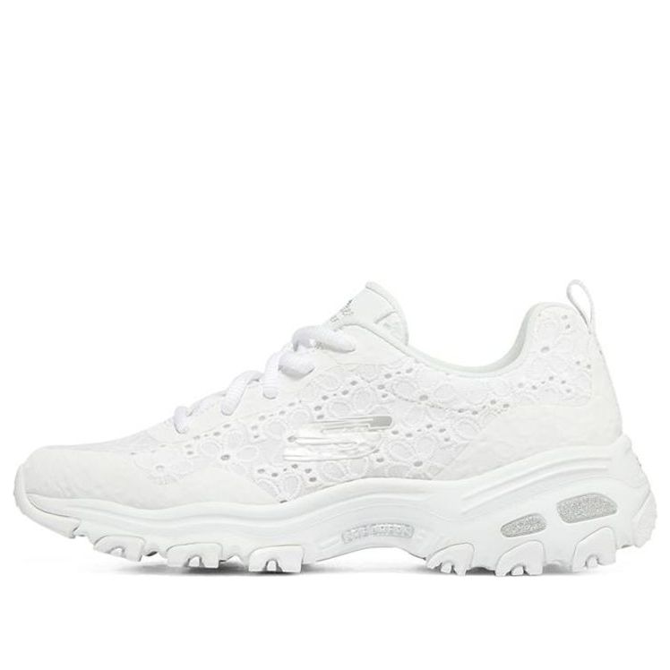 (WMNS) Skechers DLites 1.0 'White Silver' 896090-WSL