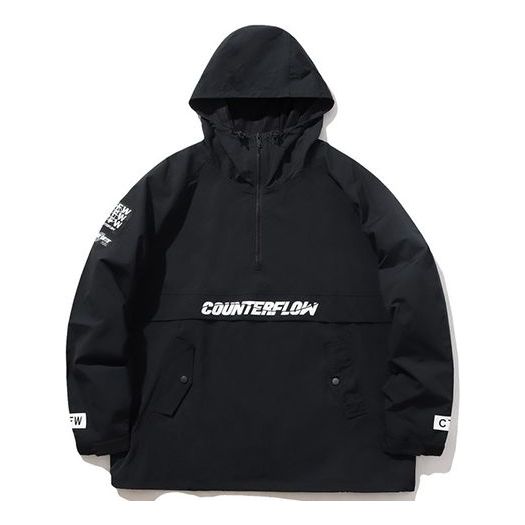 Li-Ning CF Series Alphabet Pattern Hooded Jacket Couple Style Black AFDP326-2