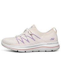 (WMNS) Skechers Go Walk Stretch Fit Running Shoes White/Pink/Purple 124386-WMLT