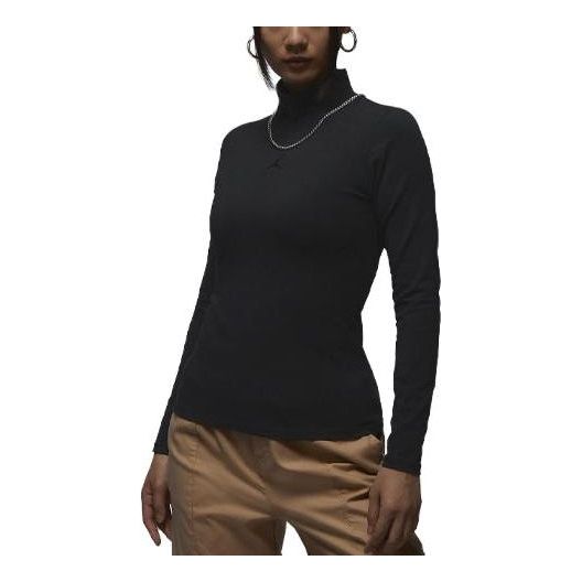 (WMNS) Air Jordan Long-Sleeve Mock Neck Top 'Black' FQ8059-010