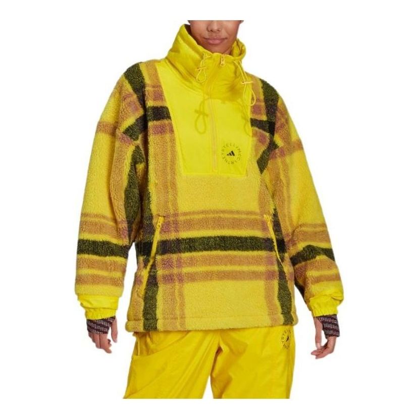 (WMNS) adidas by Stella McCartney Fleece Jacquard Winter Jacket Asia Sizing 'Yellow Black' HG6890