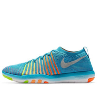 (WMNS) Nike Free Transform Flyknit 'Gamma Blue Total Orange' 833410-400