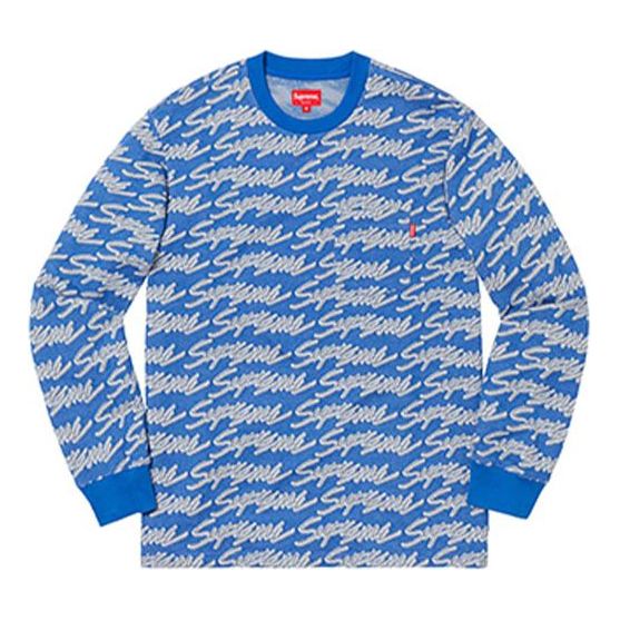 Supreme SS19 Signature Script Logo LS Pocket Tee SUP-SS19-927