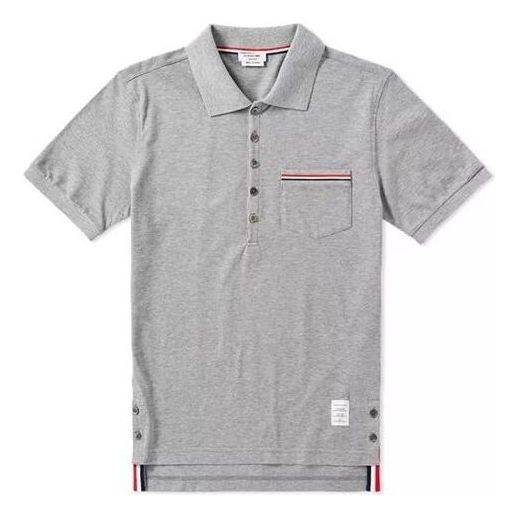 THOM BROWNE Collar Short Sleeve T-Shirt 'Gray' MJP022A-01455-055