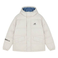 New Balance Logo Down Jacket Asia Sizing 'White Blue' AMJ13334-BE